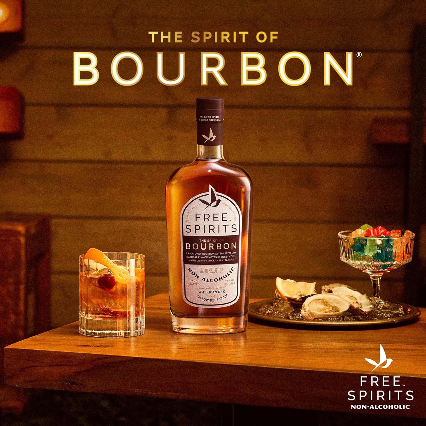 Free Spirits - The Spirit of Bourbon - Non-Alcoholic Bourbon