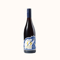 A bottle of Oceano Zero Non-Alcoholic Pinot Noir red wine, featuring a dark glass bottle with a blue screw cap and a blue, white, and gold label, set against a plain white background.