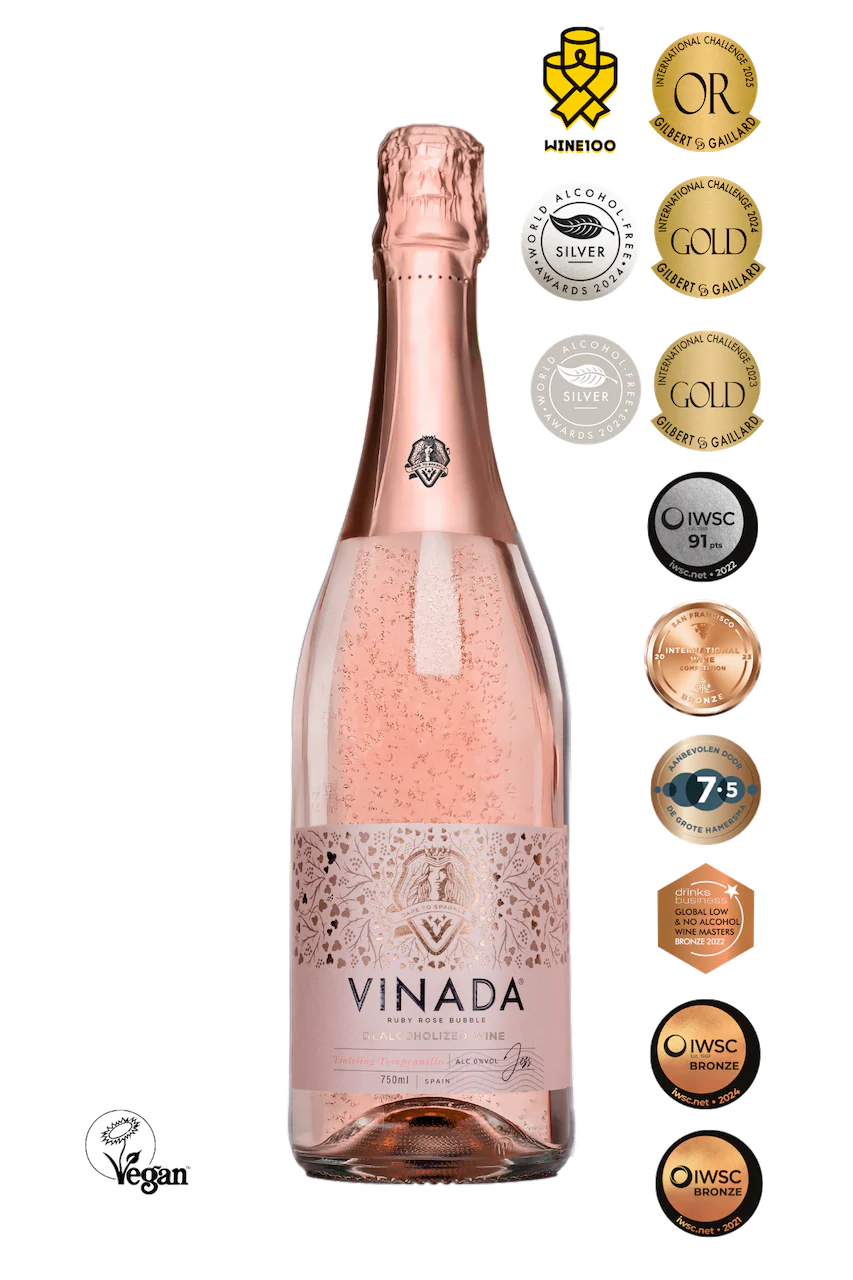 VINADA® - Tinteling Tempranillo Sparkling Rosé Non-Alcoholic Wine