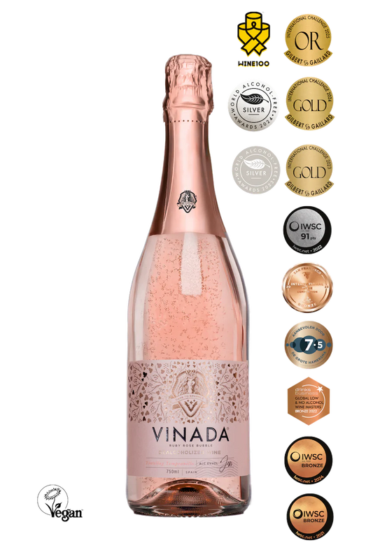 VINADA® - Tinteling Tempranillo Sparkling Rosé Non-Alcoholic Wine