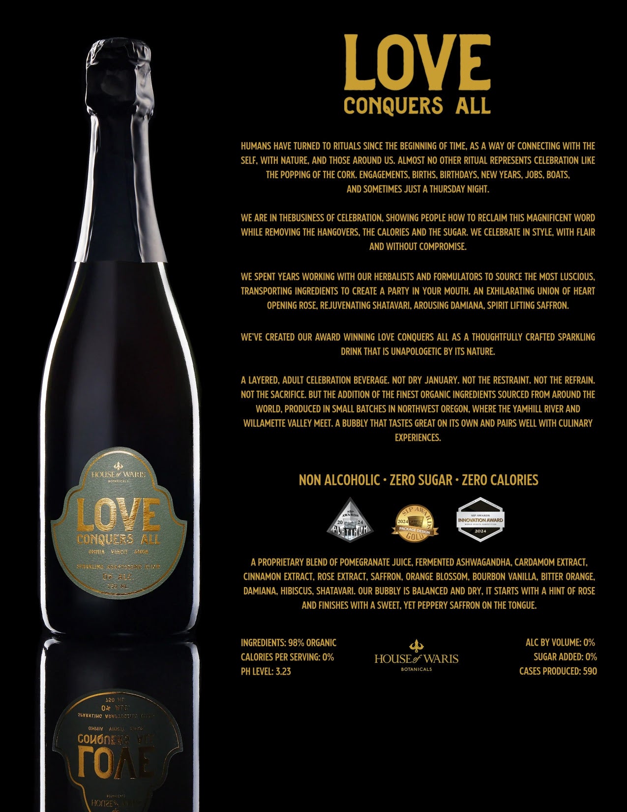 House of Waris 'Love Conquers All' Sparkling Beverage