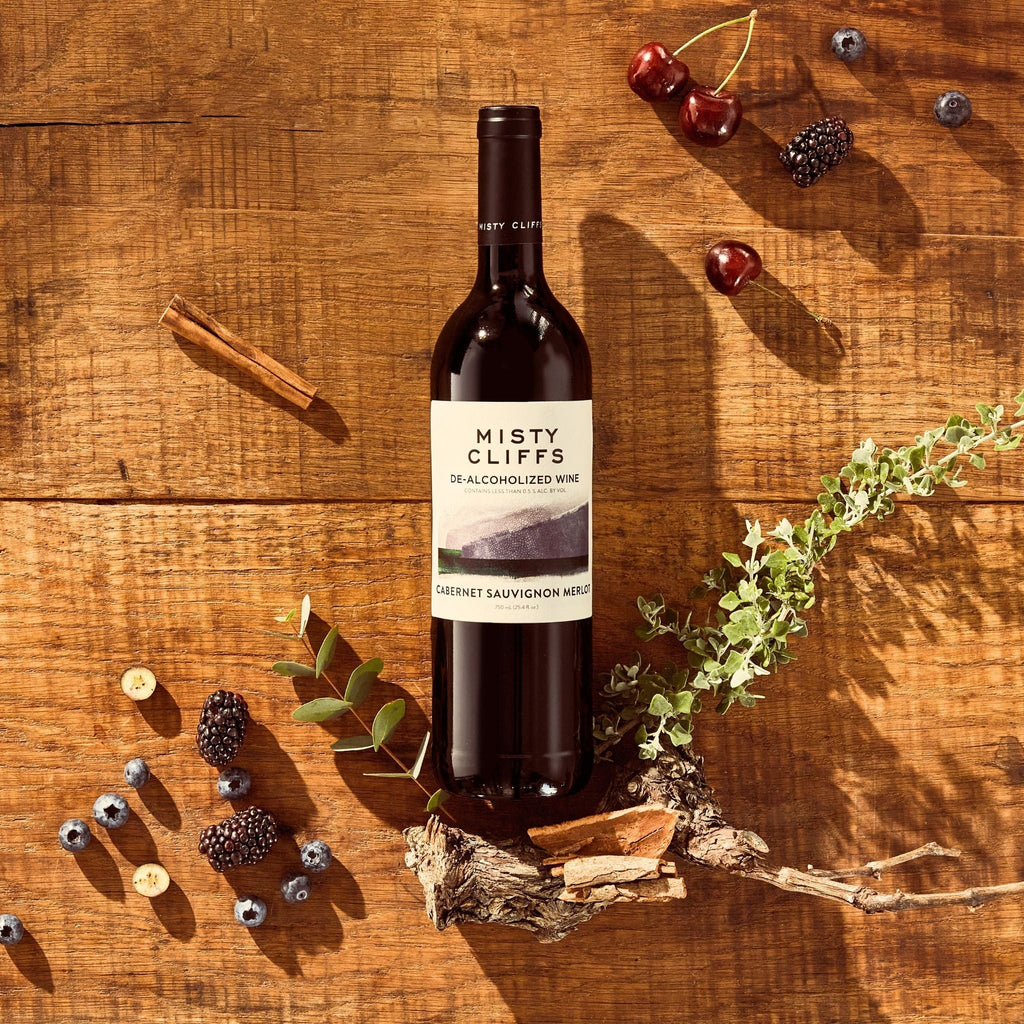 Misty Cliffs Cabernet Sauvignon - Merlot Bordeaux Blend Non-Alcoholic Red Wine