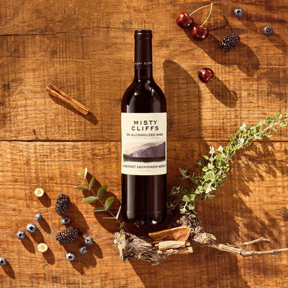 Misty Cliffs Cabernet Sauvignon - Merlot Bordeaux Blend Non-Alcoholic Red Wine