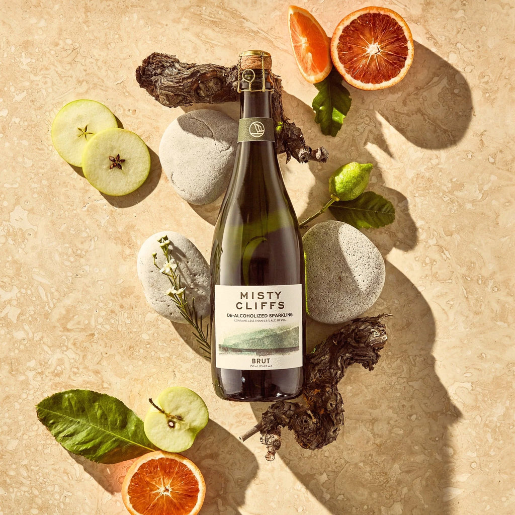 Misty Cliffs Brut Sparkling Non-Alcoholic White Wine